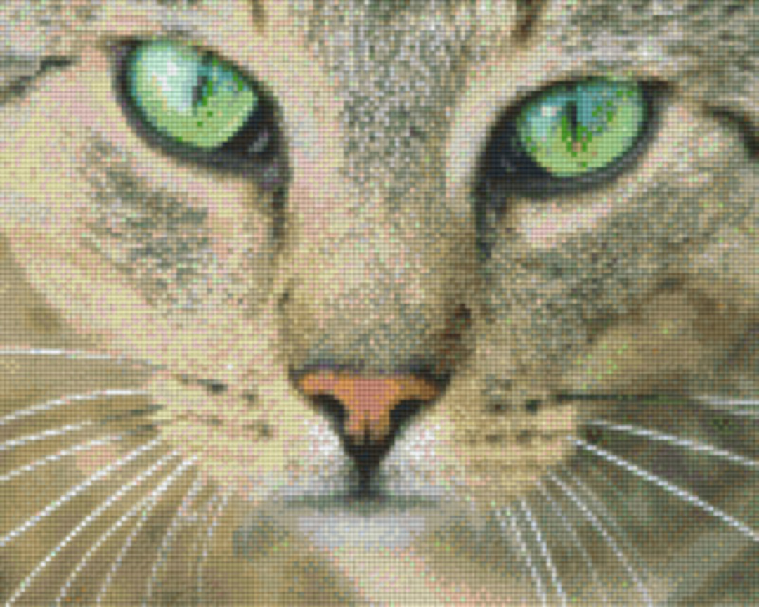 Cat Head Nine [9] Baseplate PixelHobby Mini-mosaic Art Kit image 0